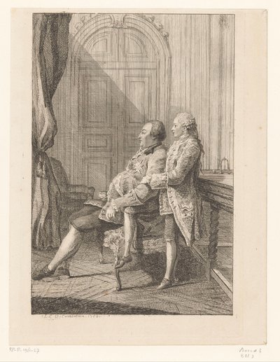 Portret van Lodewijk Filips I van Orléans en zijn zoon Lodewijk Filips II van Orléans door Louis de Carmontelle