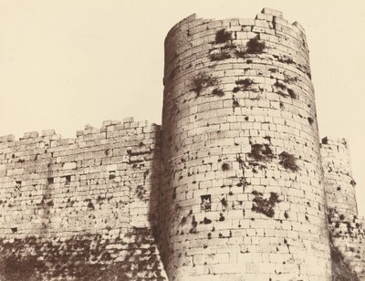 Kalaat-El-Hosn, Tweede Omheining, Exterieur, Hoektoren, zuidwest door Louis de Clercq