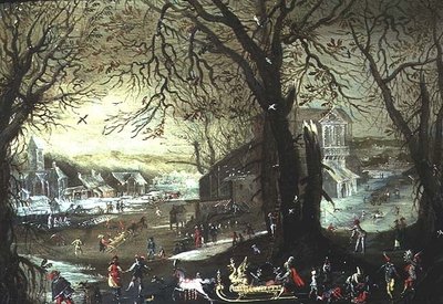 Een winters tafereel door Louis de Silvestre