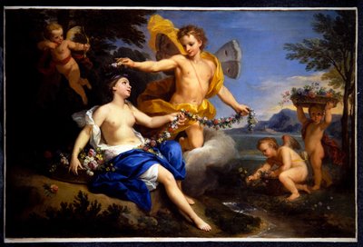Zephyr en Flora door Louis de the Younger Boulogne