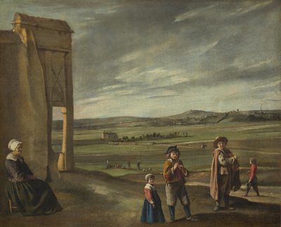 Landschap met Boeren door Louis le Nain
