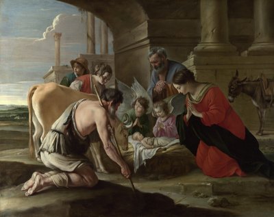 De Aanbidding van de Herders door Louis le Nain