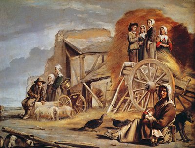 De Hooikar, of Terugkeer van het Hooien, 1641 door Louis le Nain