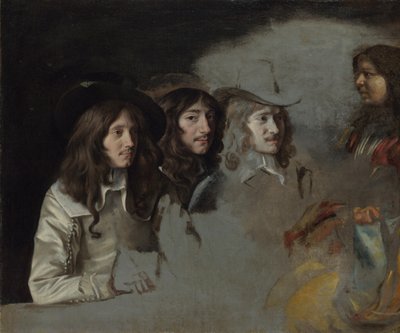 Drie mannen en een jongen, ca. 1647-1648 door Louis le Nain