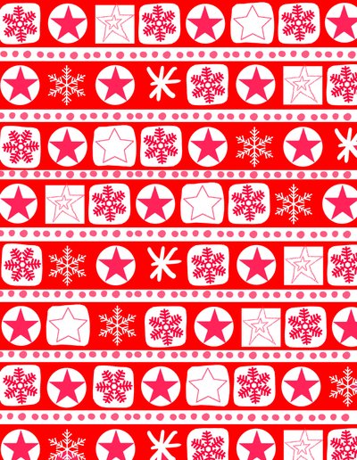Kerst inpakpapier streep door Louisa Hereford