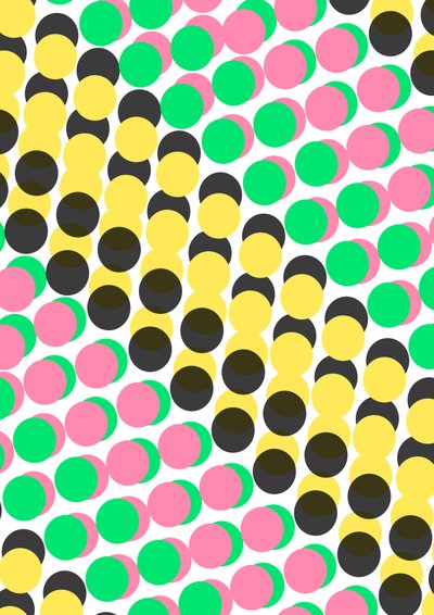 Overlappende Stippen door Louisa Hereford