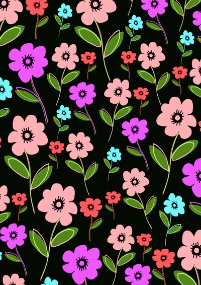 Retro Bloemen door Louisa Hereford
