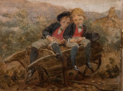 Schets van de Hons. Dudley en Archie Hamilton Gordon, 1890 door Louisa Starr