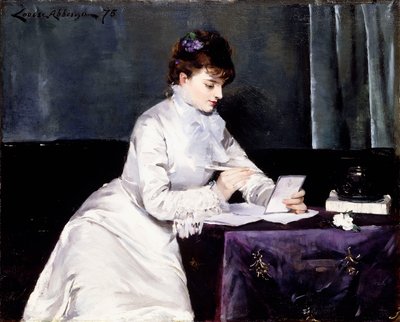 Portret van Madame Lucien Guitry, 1876 door Louise Abbéma