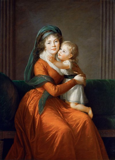 Portret van prinses Alexandra Golitsyna met haar zoon Pyotr, 1794 door Elisabeth Louise Vigee Lebrun
