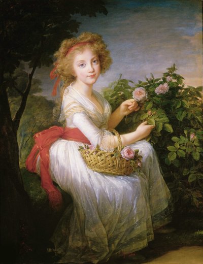 Prinses Maria Cristina van Napels en Sicilië 1779-1849, c. 1790 door Elisabeth Louise Vigee Lebrun