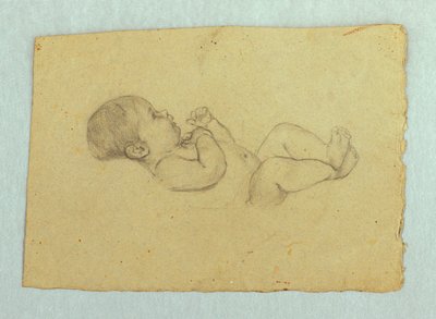 Studie van een baby door Louise Howland King Cox