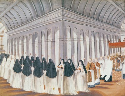 Processie van het Heilig Sacrament in het klooster, uit 