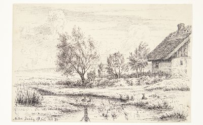 Landschap met Boerenhuis door Louise Ravn Hansen