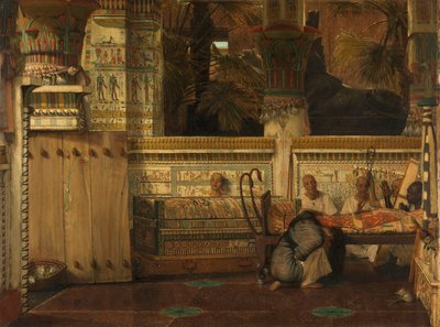 De Egyptische Weduwe door Lourens Alma Tadema
