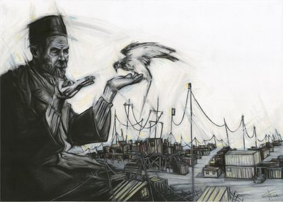 De oude man en de valk door Lourens Joubert