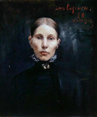Portret van een Hamburgse vrouw door Lovis  Corinth