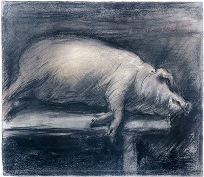 Het geslachte varken door Lovis  Corinth