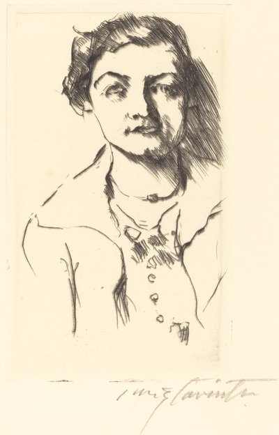 Portret van een Jonge Vrouw - Anneliese Halbe door Lovis Corinth