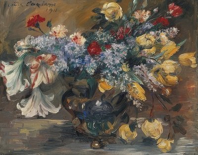 Bloemenboeket door Lovis Corinth