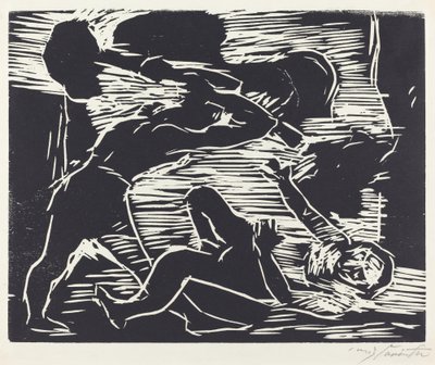 Broedermoord (Kaïn en Abel) door Lovis Corinth