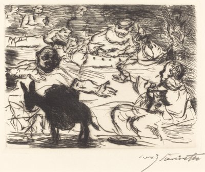 Das Gastmahl des Trimalchio: pl. V door Lovis Corinth