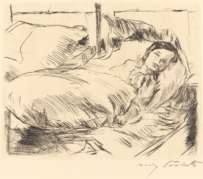 Het Zieke Kind, 1918 door Lovis Corinth