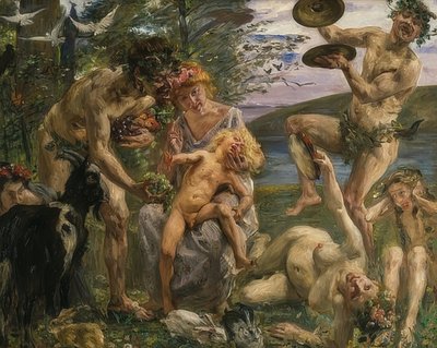 De kindertijd van Zeus door Lovis Corinth