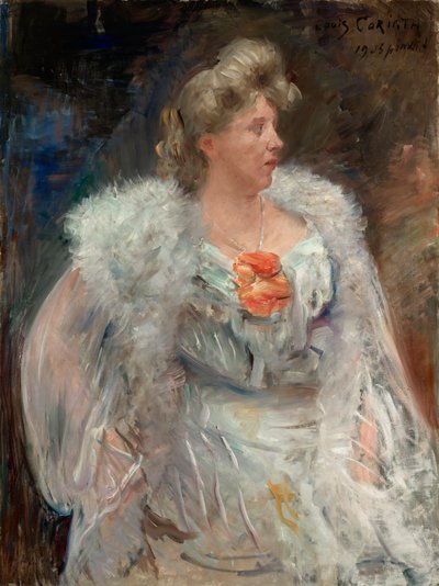 De zangeres Frieda Halbe door Lovis Corinth