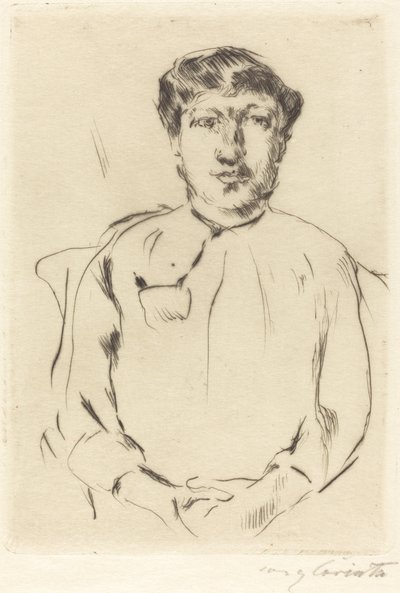 Portret van een vrouw door Lovis Corinth