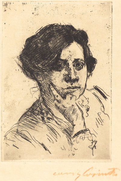 Frauenkopf Hoofd van vrouw door Lovis Corinth