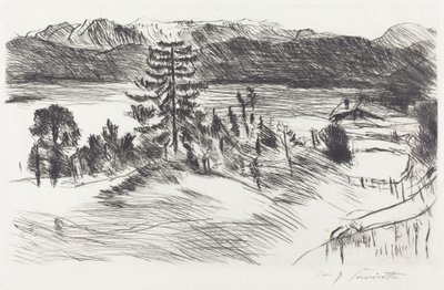 Groot Walchensee-landschap door Lovis Corinth