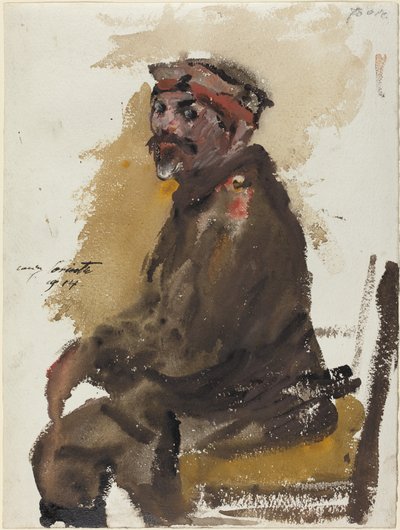Hermann Struck in uniform door Lovis Corinth