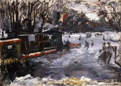 Schaatsbaan in de Tiergarten, Berlijn door Lovis Corinth