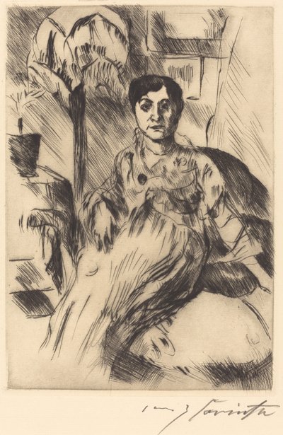 Interieur met Vrouw, 1917 door Lovis Corinth