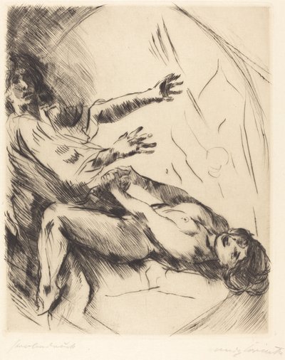 Jozef en de vrouw van Potifar I, 1914 door Lovis Corinth