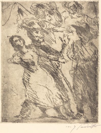 Kavaliere mit einer frau door Lovis Corinth