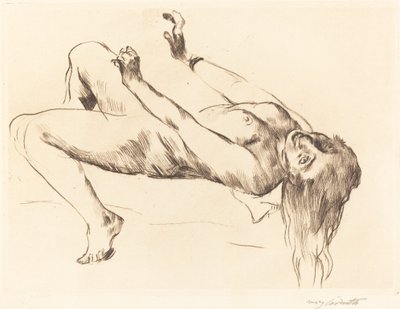 Liegender Weiblicher Akt. Studie zu "Joseph und Potiphar" door Lovis Corinth