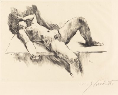 Liggende Vrouwelijke Naakt III door Lovis Corinth