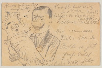 Lovis Corinth aan Carl Strathmann: Ansichtkaart door Lovis Corinth
