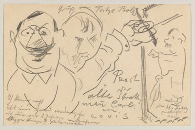 Lovis Corinth aan Carl Strathmann: Ansichtkaart, poststempel 10 augustus 1904 door Lovis Corinth