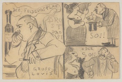 Lovis Corinth aan Carl Strathmann: Postkaart, poststempel 12 december 1898 door Lovis Corinth