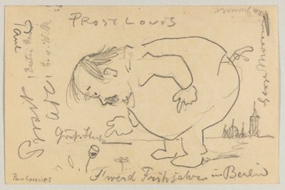 Lovis Corinth aan Carl Strathmann: Ansichtkaart, poststempel 1 april 1908 door Lovis Corinth