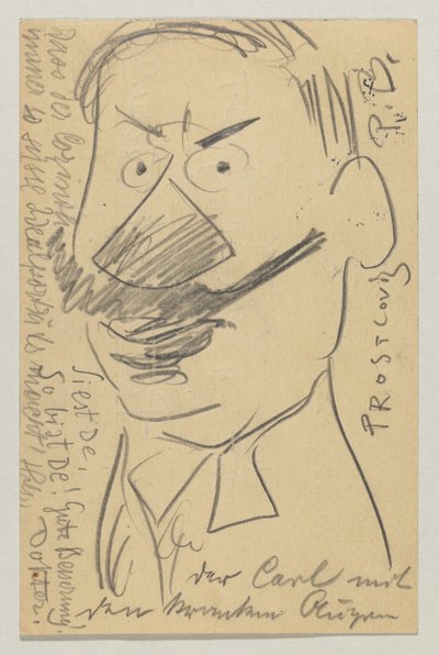 Lovis Corinth aan Carl Strathmann: Postkaart, Poststempel 21 februari 1904 door Lovis Corinth