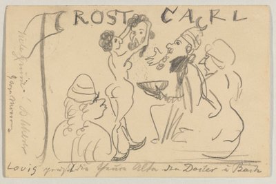 Lovis Corinth aan Carl Strathmann: Ansichtkaart, poststempel 22 mei 1905 door Lovis Corinth