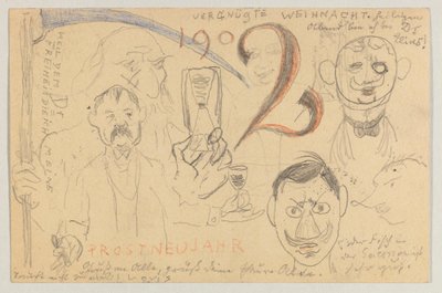Lovis Corinth aan Carl Strathmann: Postkaart, poststempel 24 december 1901 door Lovis Corinth