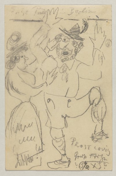 Lovis Corinth aan Carl Strathmann: Postkaart, Poststempel 25 februari 1904 door Lovis Corinth