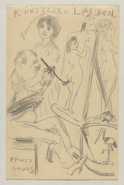 Lovis Corinth aan Carl Strathmann: Ansichtkaart, poststempel 25 juni 1904 door Lovis Corinth