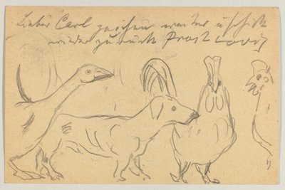 Lovis Corinth aan Carl Strathmann: Ansichtkaart, Poststempel 26 Augustus 1905 door Lovis Corinth