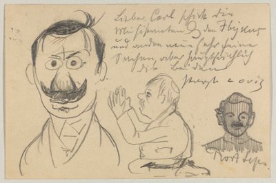 Lovis Corinth aan Carl Strathmann: Ansichtkaart, poststempel 30 januari 1903 door Lovis Corinth